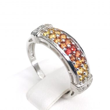multi color sapphire ring