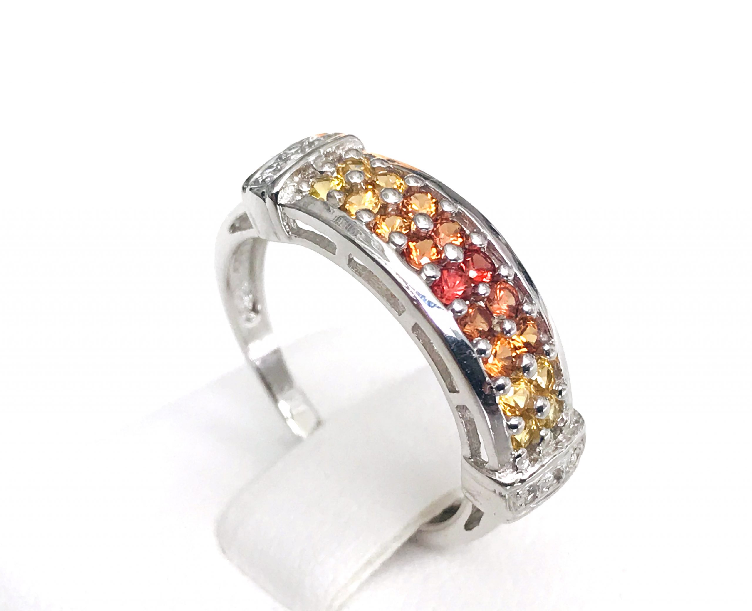 multi color sapphire ring