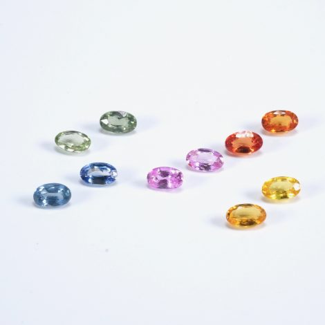 6x4mm Natural Rainbow Sapphire Oval Faceted Gemstone