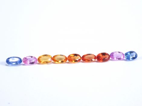 5x3mm Natural Rainbow Sapphire Oval Faceted Gemstone