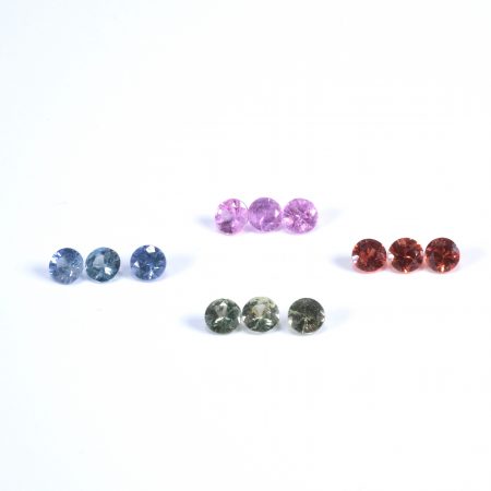 4mm Natural Rainbow Sapphire Round Faceted Gemstone 