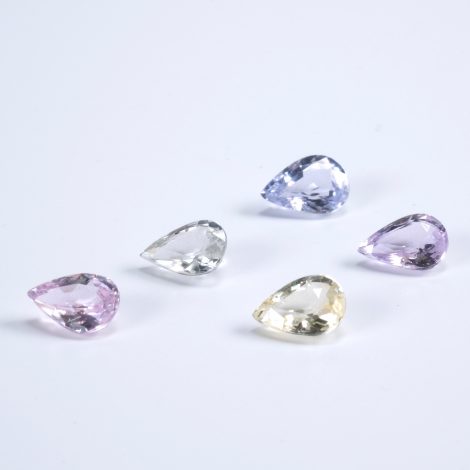 7x5mm Natural Rainbow Sapphire Pear Faceted Gemstone