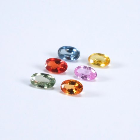 5x3mm Natural Rainbow Sapphire Oval Faceted Gemstone