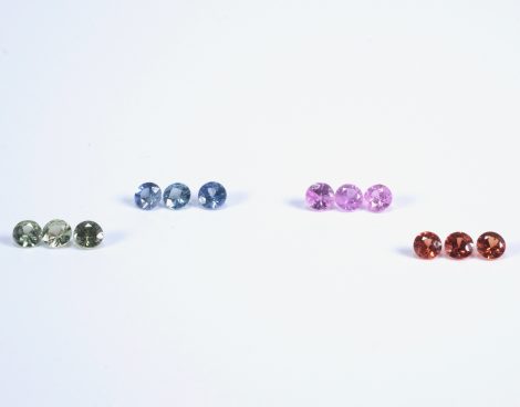 4mm Natural Rainbow Sapphire Round Faceted Gemstone