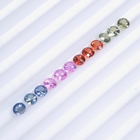 4mm Natural Rainbow Sapphire Round Faceted Gemstone
