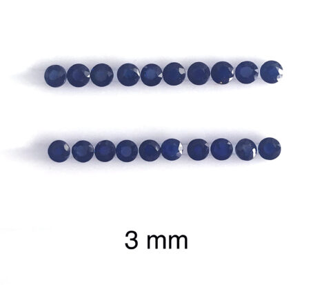 3mm Natural Blue Sapphire Round Faceted Gemstone
