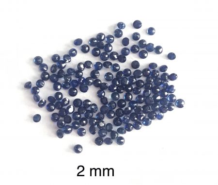 2mm Natural Blue Sapphire Round Faceted Gemstone 