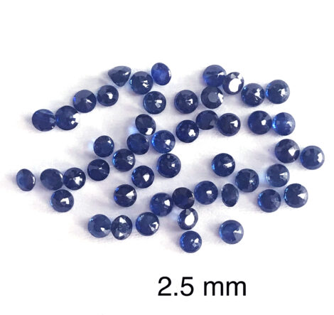 2mm Natural Blue Sapphire Round Faceted Gemstone