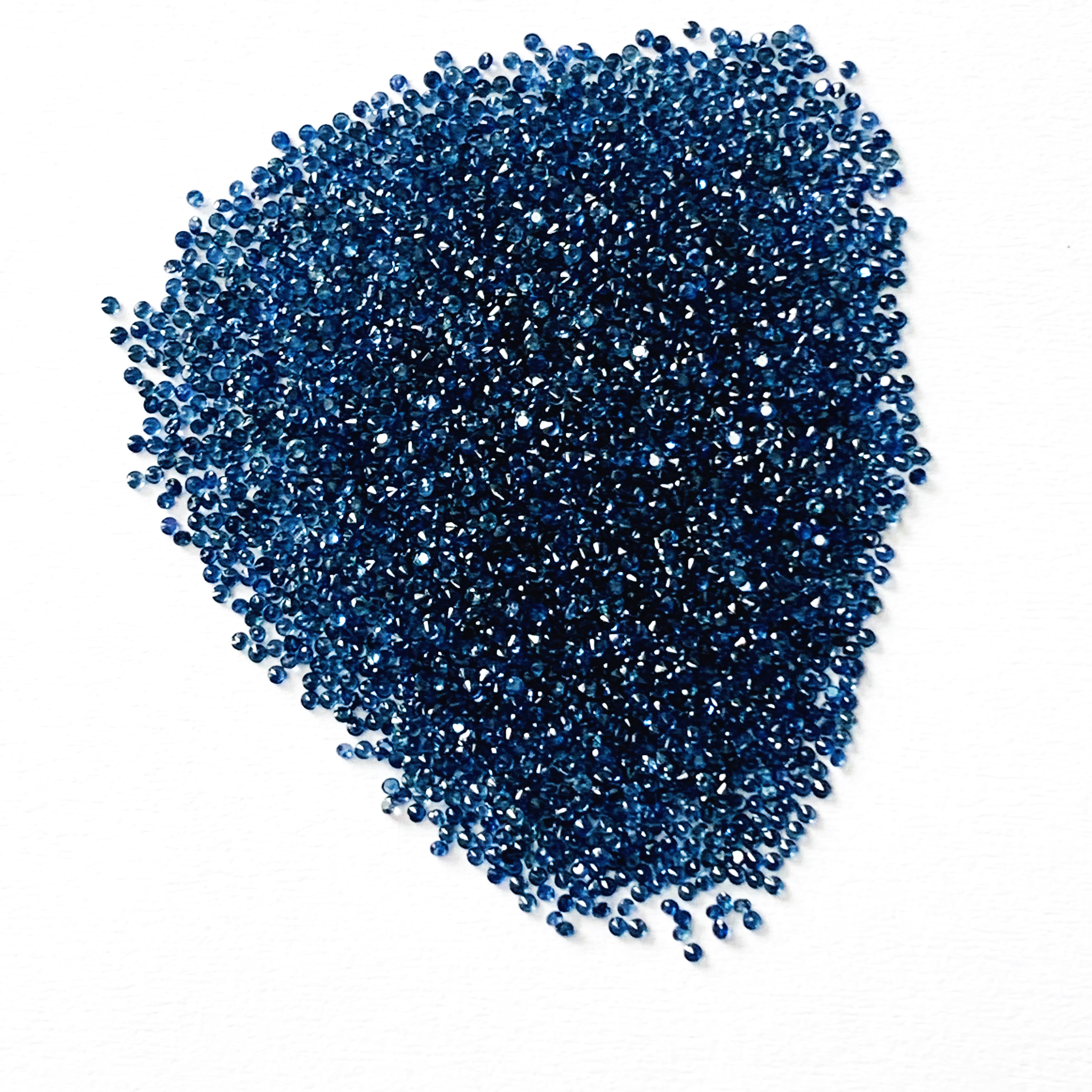 1mm Natural Blue Sapphire Round Faceted Gemstone