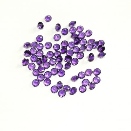 3mm Natural Amethyst Round Faceted Gemstone