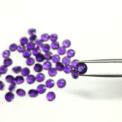 6mm Natural Amethyst Round Faceted Gemstone