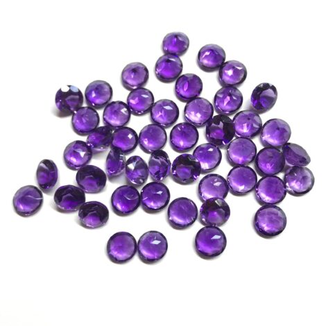 6mm Natural Amethyst Round Faceted Gemstone
