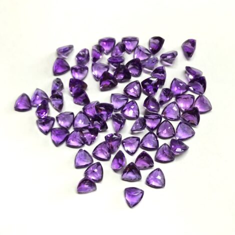 5mm Natural Amethyst Trillion Faceted