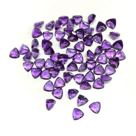 5mm Natural Amethyst Trillion Faceted