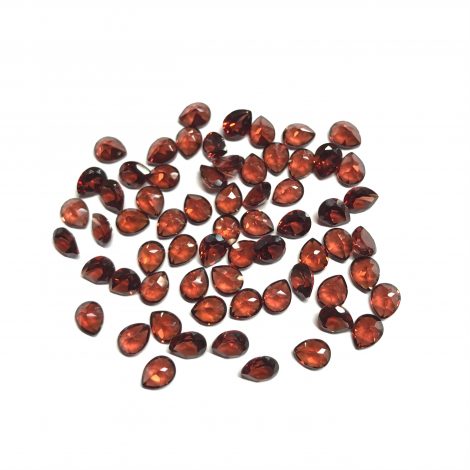 4x5mm Natural Red Garnet Pear Faceted Gemstone