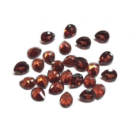 4x5mm Natural Red Garnet Pear Faceted Gemstone
