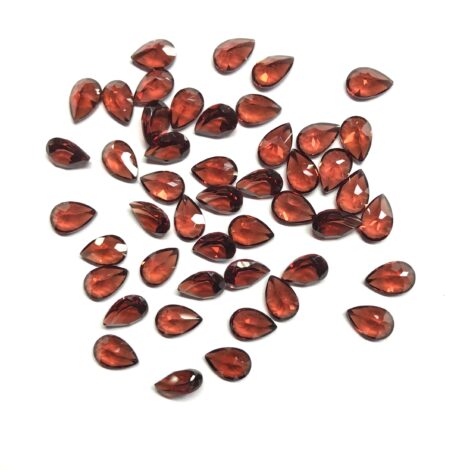 4x6mm Natural Red Garnet Pear Faceted Gemstone