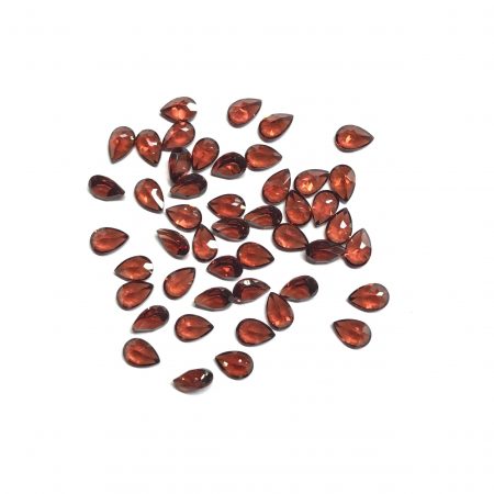 4x6mm Natural Red Garnet Pear Faceted Gemstone