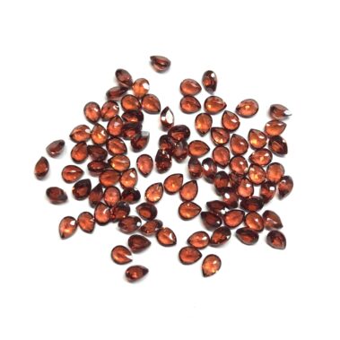3x4mm Natural Red Garnet Pear Faceted Gemstone