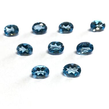 6x8mm Natural Swiss Blue Topaz Oval Faceted Gemstone