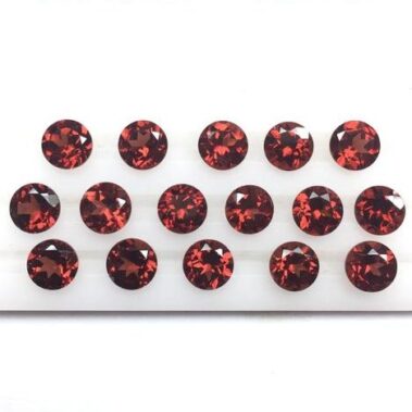 5mm Natural Red Garnet Round Faceted Gemstone