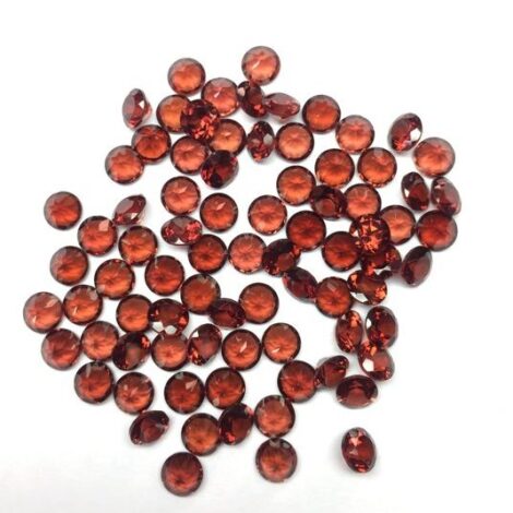 6mm Natural Red Garnet Round Faceted Gemstone