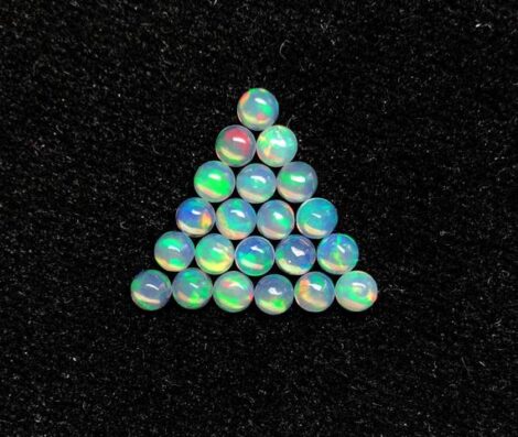 3mm Natural Ethiopian Opal Round Cabochon