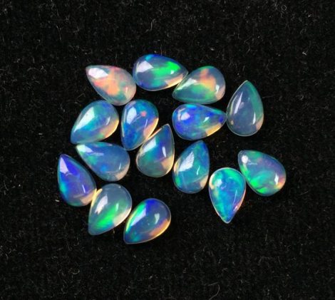 4x6mm Natural Ethiopian Opal Pear Cabochon