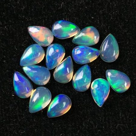4x6mm Natural Ethiopian Opal Pear Cabochon