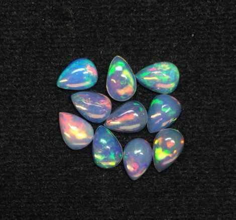 5x7mm Natural Ethiopian Opal Pear Cabochon