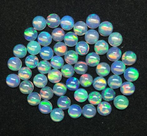 7mm Natural Ethiopian Opal Round Cabochon