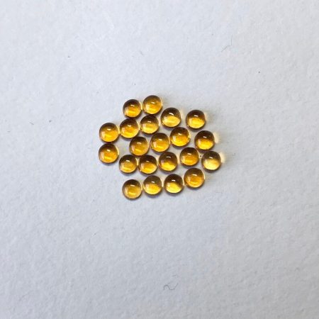 3mm Natural Citrine Round Cabochon