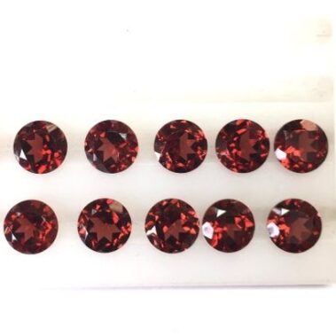 3mm Natural Red Garnet Round Faceted Gemstone