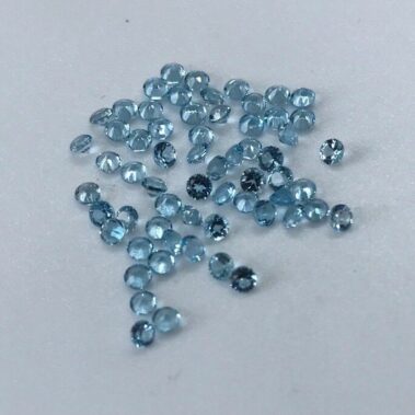 3mm Natural Swiss Blue Topaz Round Faceted Gemstone