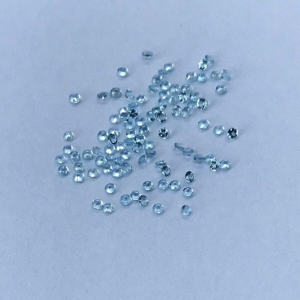 1.75mm Natural Swiss Blue Topaz Round Faceted Gemstone