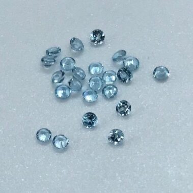 1.25mm Natural Swiss Blue Topaz Round Faceted Gemstone