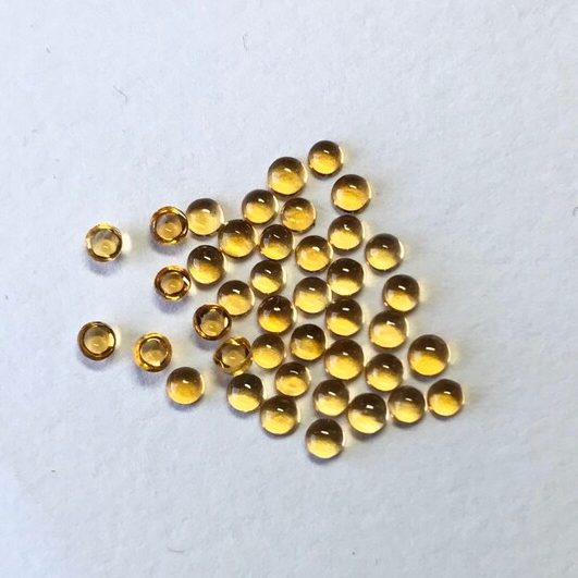 2mm Natural Citrine Round Cabochon