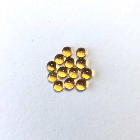 4mm Natural Citrine Round Cabochon