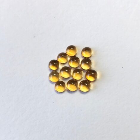 4mm Natural Citrine Round Cabochon