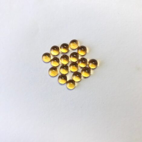 5mm Natural Citrine Round Cabochon