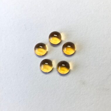 7mm Natural Citrine Round Cabochon