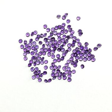 2.25mm Natural Amethyst Round Faceted Gemstone