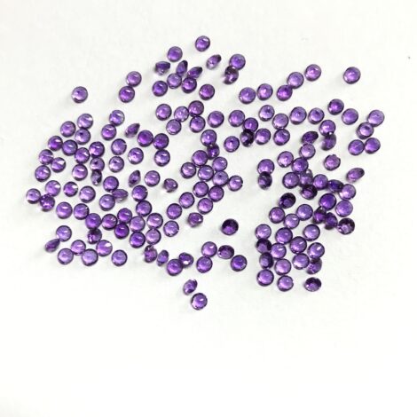 2.25mm Natural Amethyst Round Faceted Gemstone
