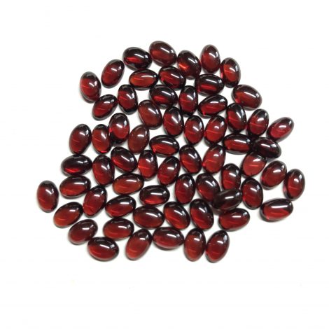3x5mm Natural Red Garnet Oval Cabochon