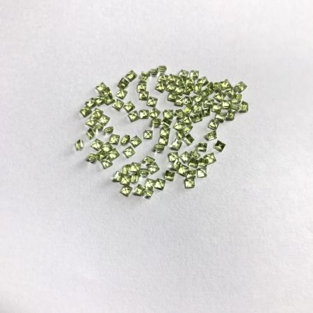 2mm Natural Peridot Square Faceted Gemstone 