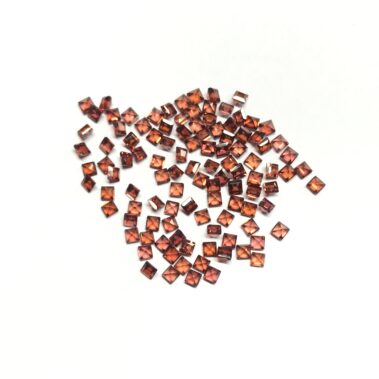 2mm Natural Red Garnet Square Faceted Gemstone