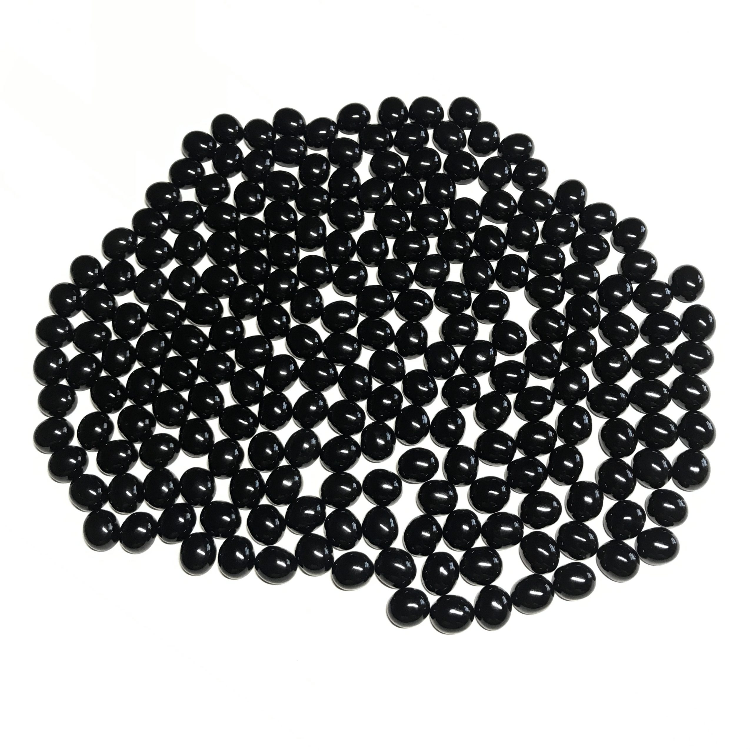 10x11.5mm Natural Black Onyx Oval Cabochon