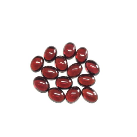 6x8mm Natural Red Garnet Oval Cabochon