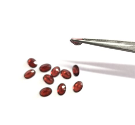 5x7mm Natural Red Garnet Oval Faceted Gemstone
