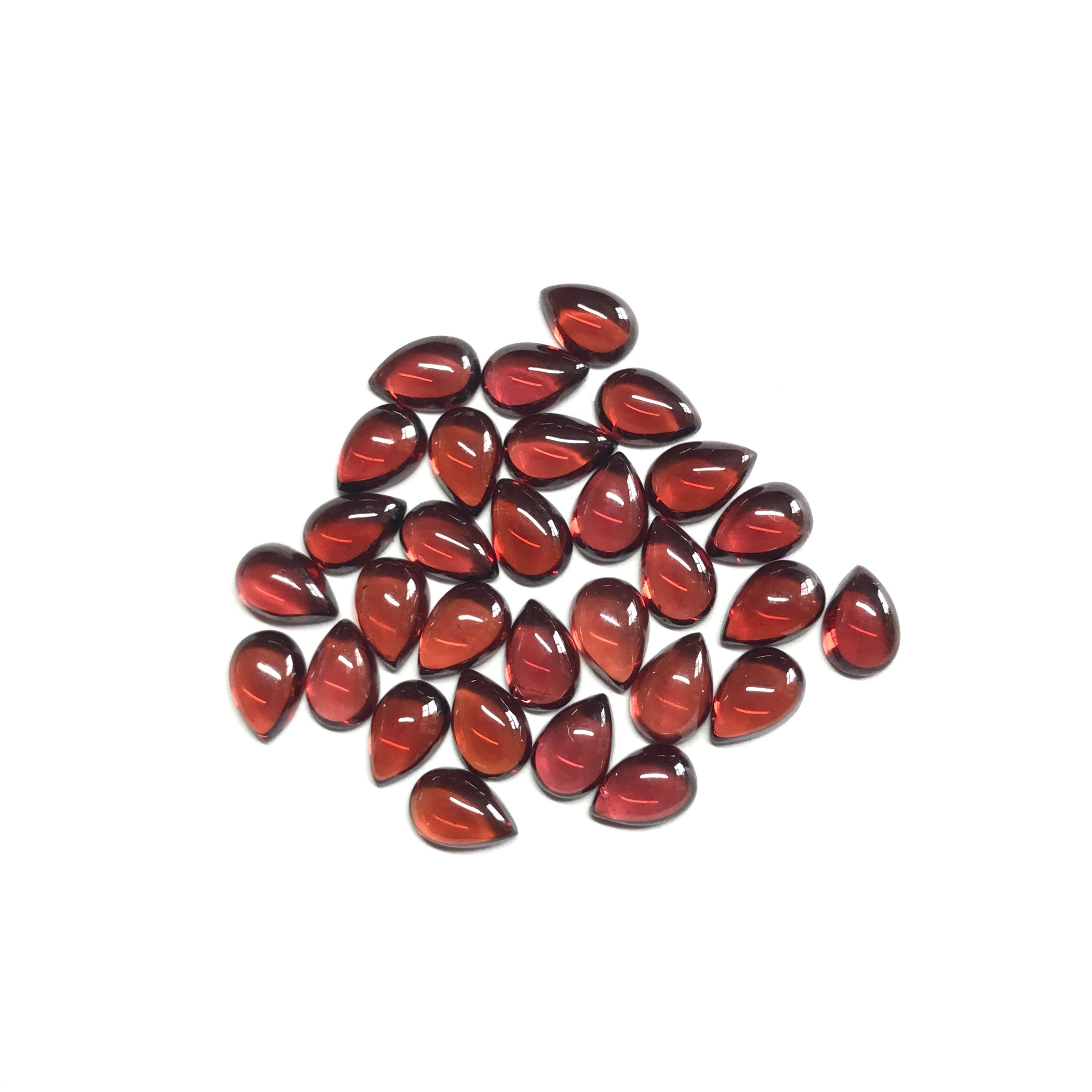 4x6mm Natural Red Garnet Pear Cabochon
